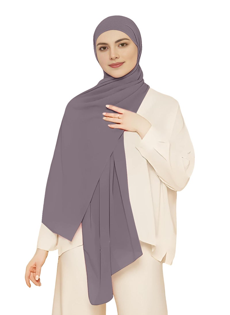 NUKHBAA Instant Hijab Wrap,Pullover Head Scarf with Tube Undercap Rocket Metallic color Hijab-HC6 - Image 4