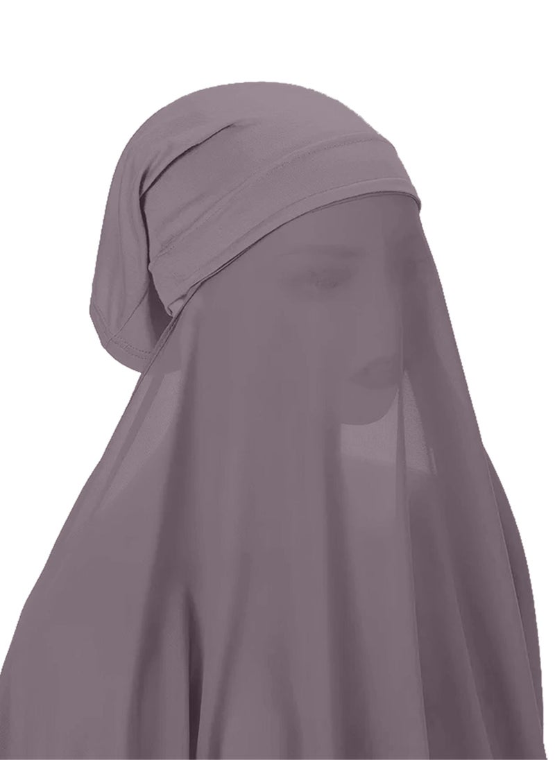 NUKHBAA Instant Hijab Wrap,Pullover Head Scarf with Tube Undercap Rocket Metallic color Hijab-HC6 - Image 3