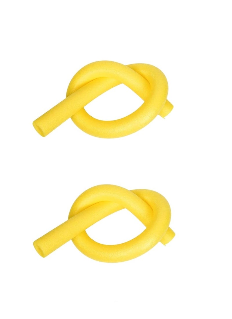 ISHWAZ Highly Buoyant Swimming Stick For Adults And Kids - 2 Swimming Pool Noodles Of YellowColor  - Image 1