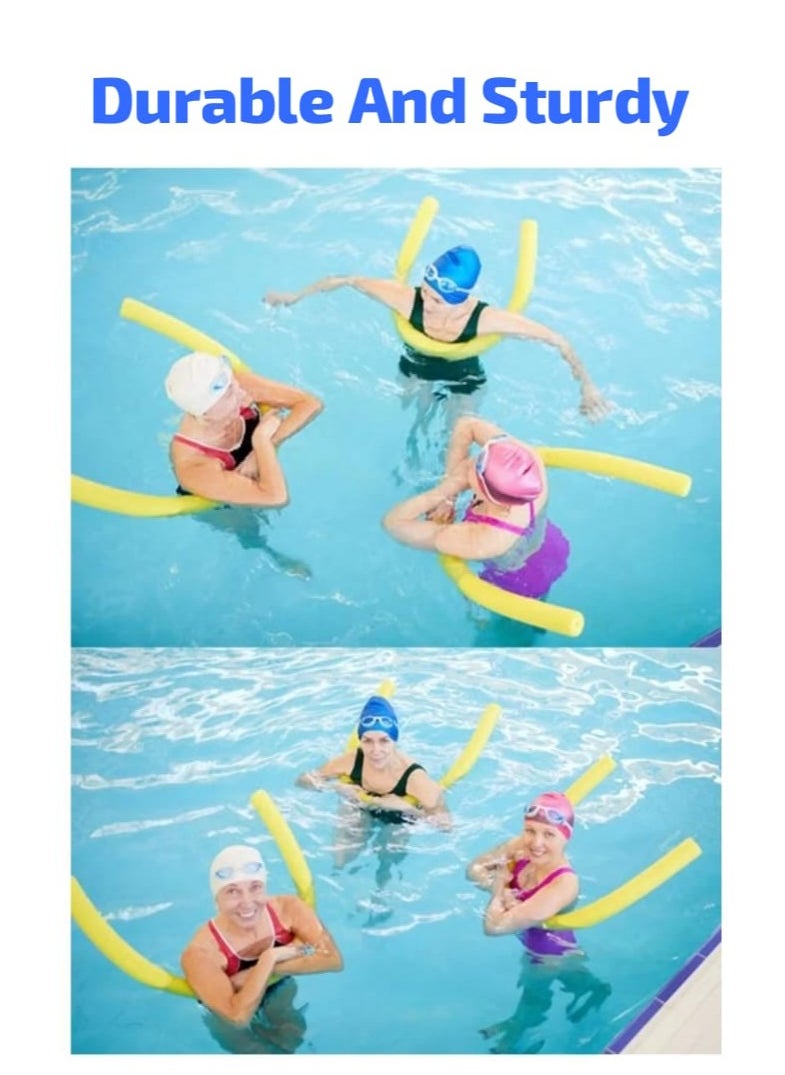 ISHWAZ Highly Buoyant Swimming Stick For Adults And Kids - 2 Swimming Pool Noodles Of YellowColor  - Image 2