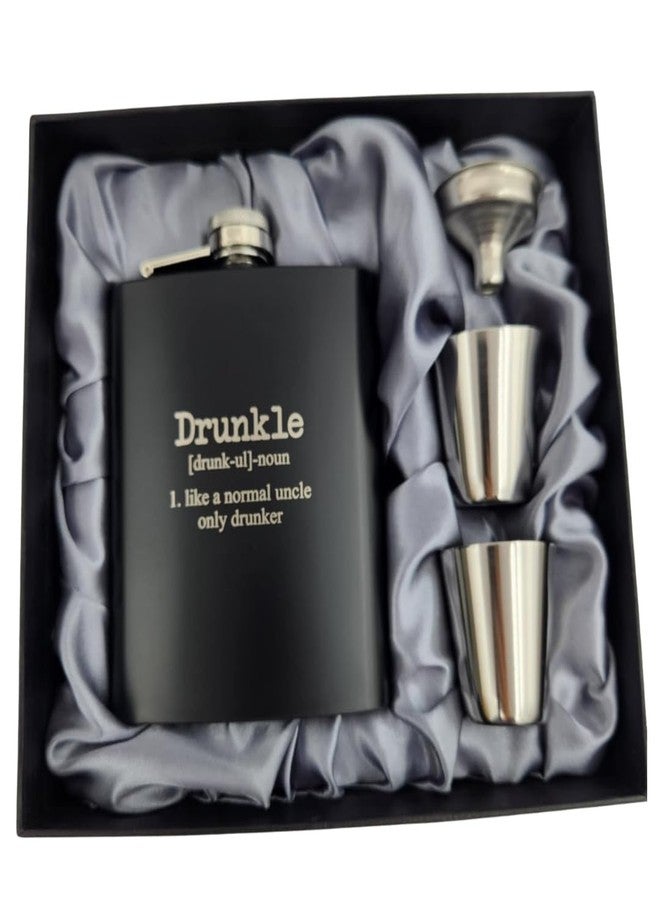 Pretty Inappropriate Drunkle Funny Flask, Funny Uncle Gifts from Niece, Fathers Day Uncle Gift, Cool Adult Brother Gifts, Brother in Law Presents, Uncles Flask for Men, Christmas, Birthday - Image 1