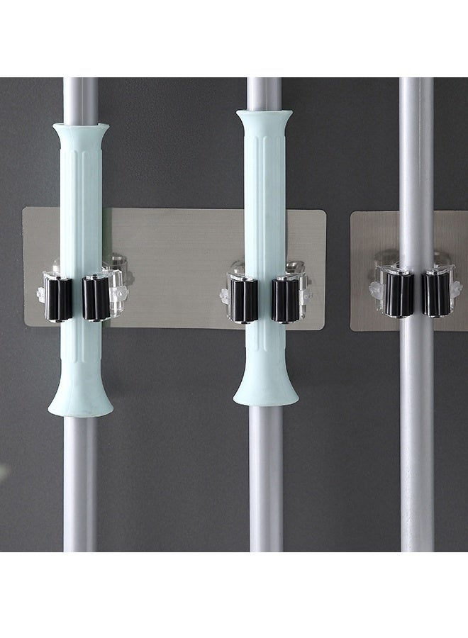 Seamless Mop Double Hook - No-Drill Adhesive Wall Hook for Cleaning Tools Load-Bearing & Mark-Free Surface - Easy Installation, Durable Stainless Steel & Waterproof Design - for Kitchen, Bathroom, Garage - Image 3