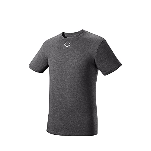 EvoShield Mens Short Sleeve Tee Adult BaseballSoftball Charcoal Grey L Large - Image 3