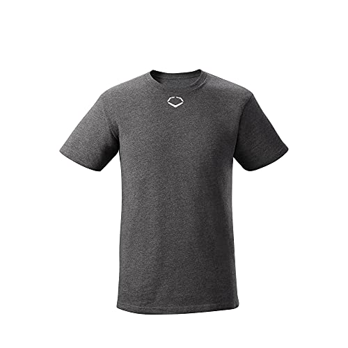 EvoShield Mens Short Sleeve Tee Adult BaseballSoftball Charcoal Grey L Large - Image 1