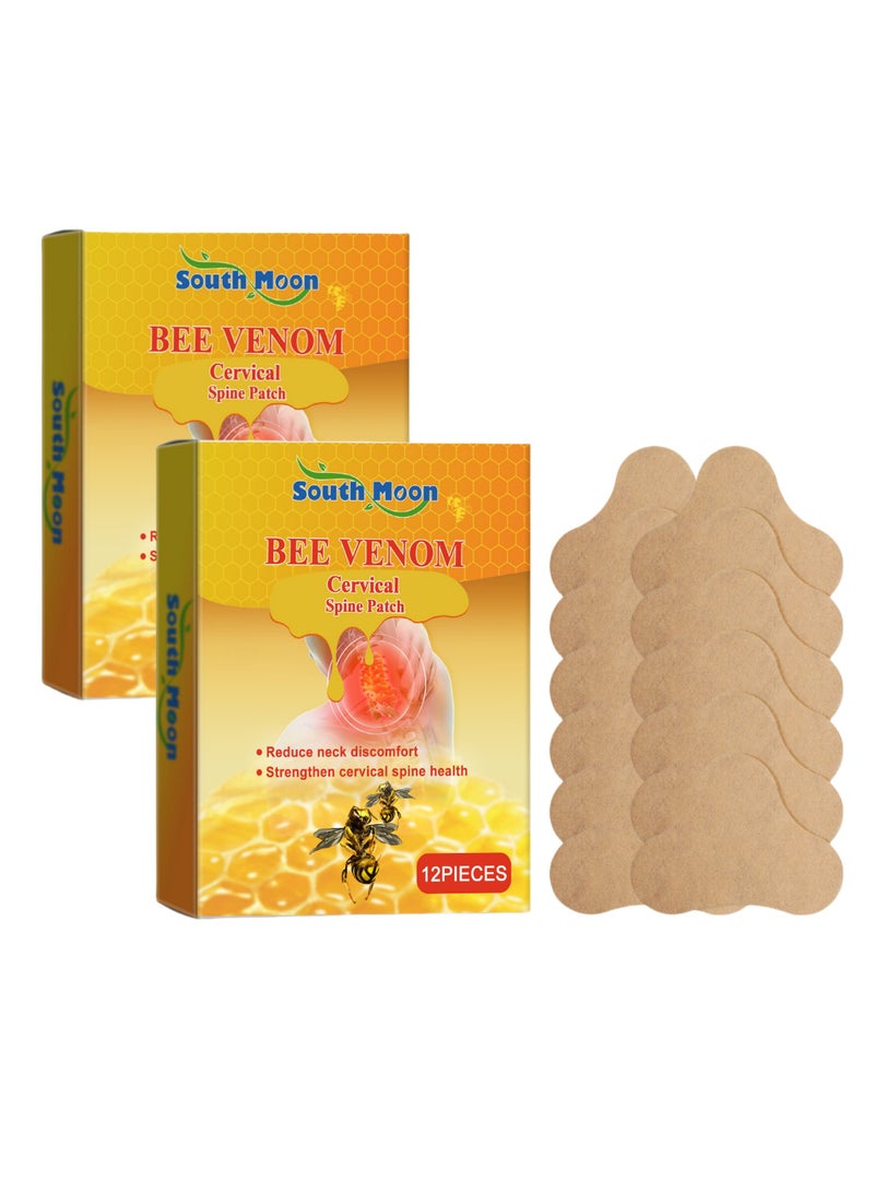 ساوث مون عبوة من 2 ملصق للعناية بآلام الكتف والرقبة، لتخفيف آلام وأوجاع مفاصل الكتف والرقبة، 12 قطعة*2 - Image 1