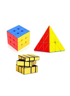 D ETERNAL D ETERNAL 168 Months To 1200 Months Cube Combo Set Of 3X3X3 Pyraminx Triangle And Mirror Puzzle Cubes Combo For 14 Years And Up,Multicolor  - Image 1