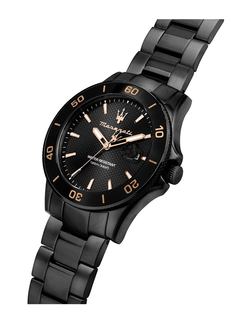 Maserati Competizione Men's Analog Quartz Black Stainless Steel Watch R8853100035 - 43mm  - Image 4