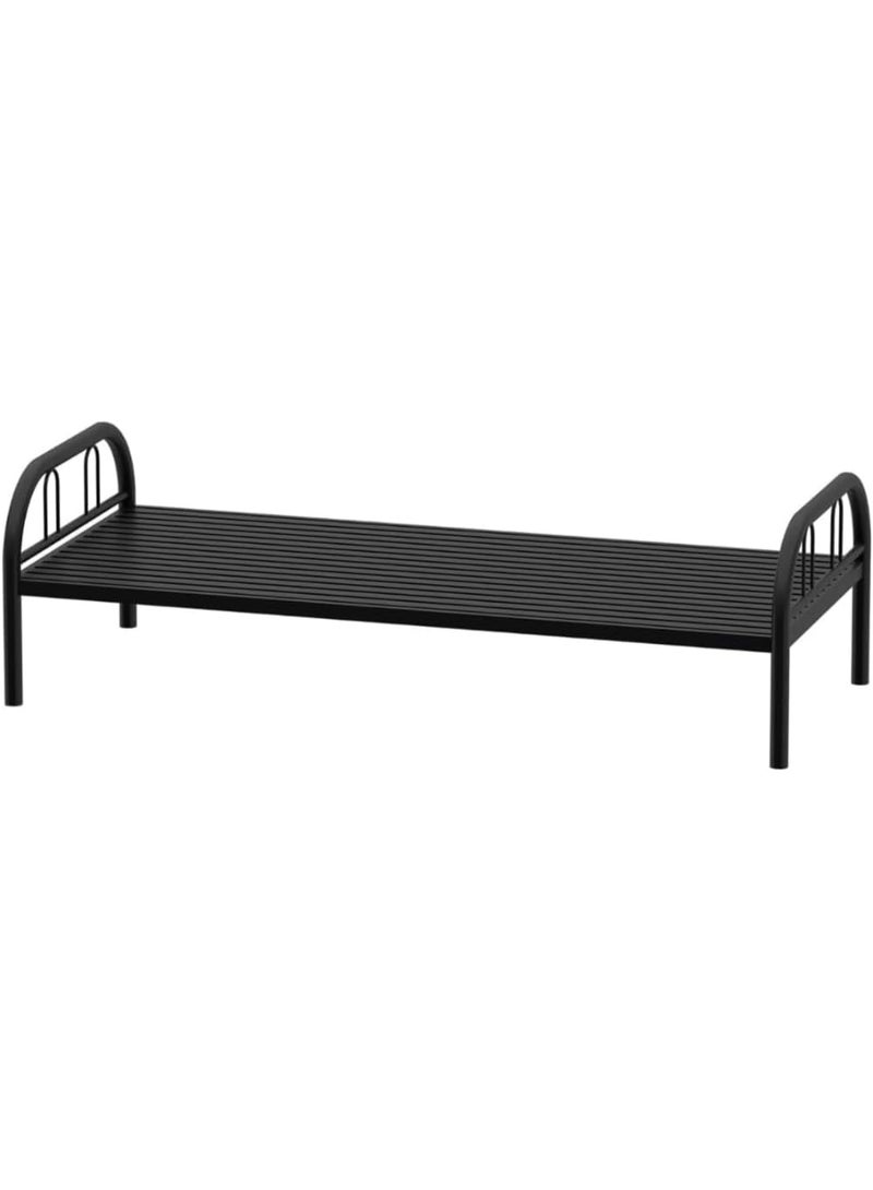 SUNLIT HOME إطار سرير معدني ثقيل للسرير الفردي، لغرفة النوم، غرفة المعيشة المنزلية، سهل النقل، إطار سرير معدني، الحجم 90x190 سم – متين وأنيق (بدون مرتبة) - Image 2
