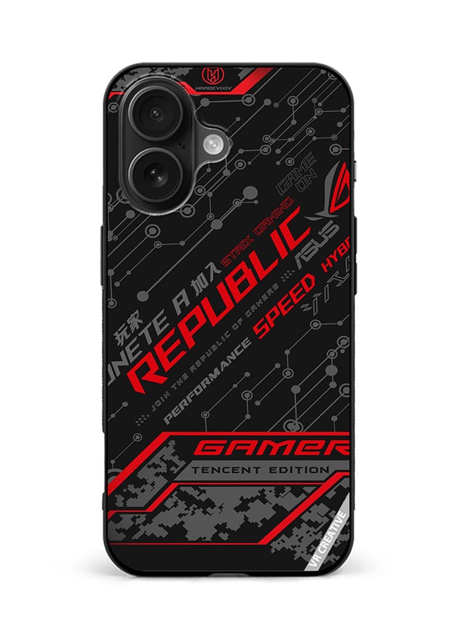 VR CREATIVE Protective Case Cover For Apple iPhone 16 Gamer Tencent Edition Design Multicolour