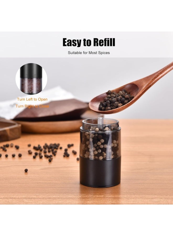 Telfun Electric Salt and Pepper Grinder Set-Rechargeable Salt and Pepper Mill Set All in One, Automatic Refillable Adjustable Coarseness Ceramic Grinder - Image 3