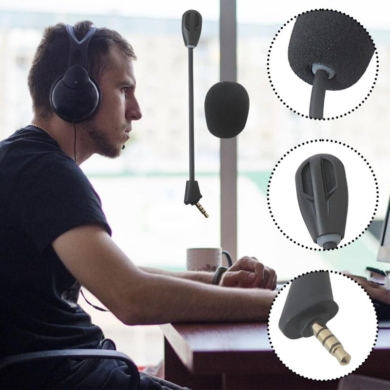 Gaming Headset Mic Replacement with LED Mute for HyperX Cloud Alpha Wireless and for Kingston HyperX Cloud II, Noise Cancelling Boom Mic for PS4 Xbox Series X/S - Image 5