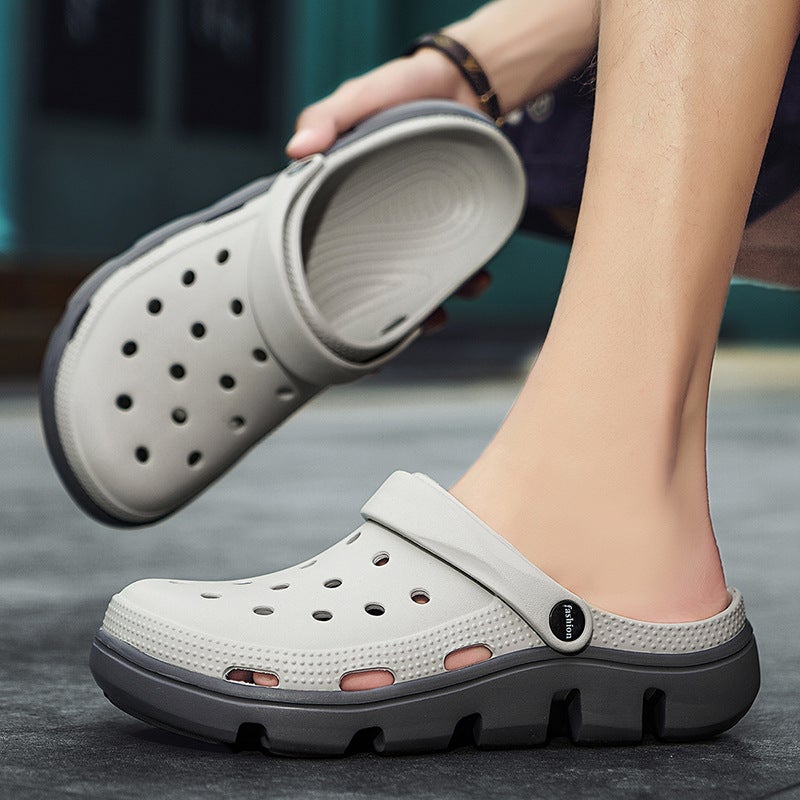 Croc Shoes Couple Style Outdoor Beach Shoes For Men, Non-Slip Casual Breathable Closed-Toe Slippers, Summer Sandals For Women - Image 5