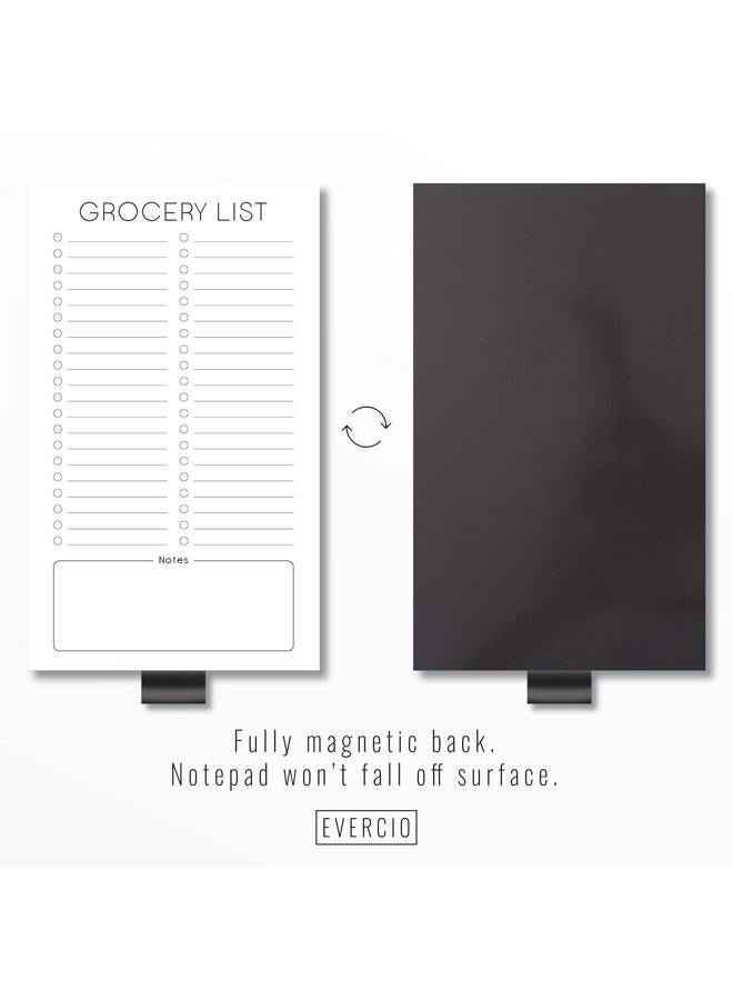 Evercio Grocery List Magnetic Notepad for Refrigerator | For Shopping Lists Minimalistic Memo Note Pad for Fridge | Office Gift for Coworkers Kitchen | 4.5x7.5 Inches, 50 Sheets - Image 2