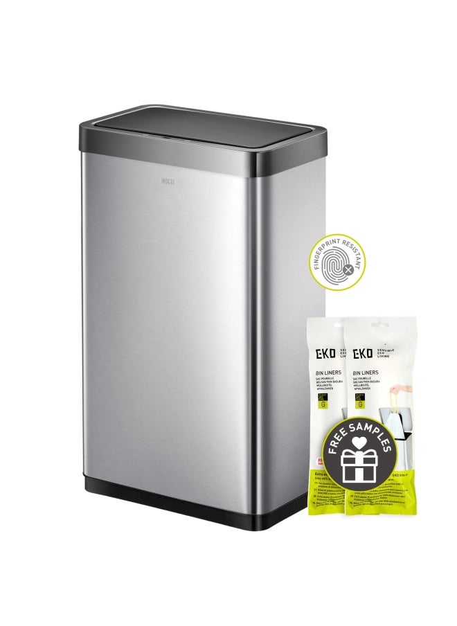 EKO Mirage X 80 Liter 21.1 Gallons Motion Sensor Trash can Brushed Stainless Steel  - Image 1