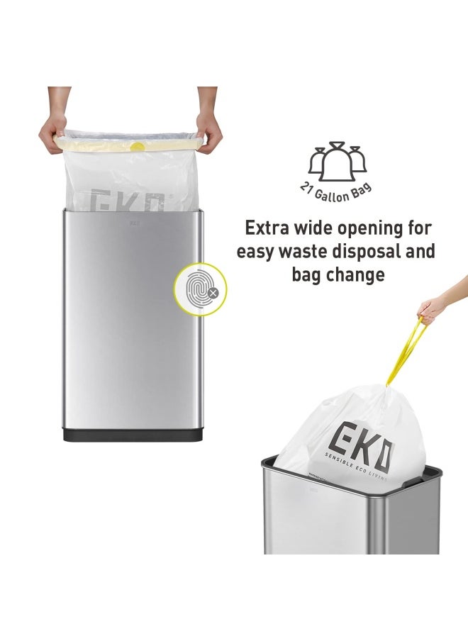 EKO Mirage X 80 Liter 21.1 Gallons Motion Sensor Trash can Brushed Stainless Steel  - Image 4
