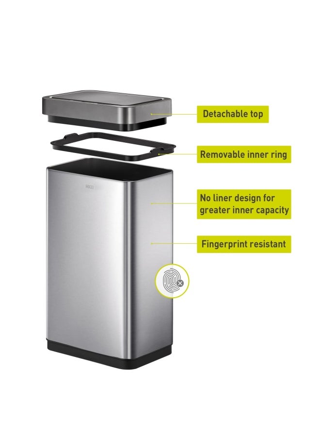 EKO Mirage X 80 Liter 21.1 Gallons Motion Sensor Trash can Brushed Stainless Steel  - Image 3