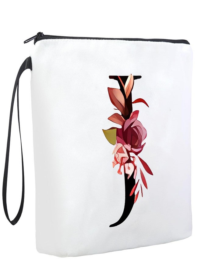 MSQ Initial Makeup Bag - Personalized Cosmetic Bag Custom Initial Monogram Small Travel Cosmetic Toiletry Bag, Birthday Gifts for Women, Bridesmaid, Letter J - Image 1