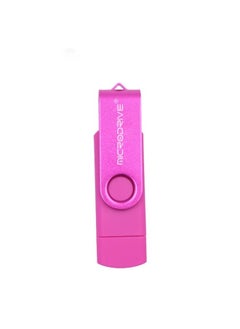 BURAQ MicroDrive 32GB USB 2.0 Mobile Computer Dual-use Rotating OTG Metal U Disk (Pink)  - Image 2