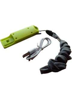 Gaman 3 Mode Red Warning Light - Rechargeable Mini Flashlight with White Lighting LED Light Whistle - Earthquake Whistle  - Image 1
