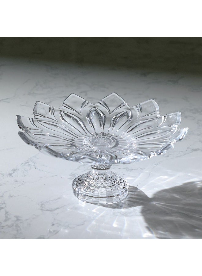 Mondo Villa Medium Plate on Foot 29 cm - Elegant Serveware for Modern Dining, Clear Dinnerware, Decorative Bowls for Stylish Table Settings - Image 1