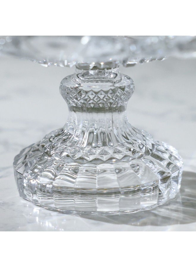 Mondo Villa Medium Plate on Foot 29 cm - Elegant Serveware for Modern Dining, Clear Dinnerware, Decorative Bowls for Stylish Table Settings - Image 4