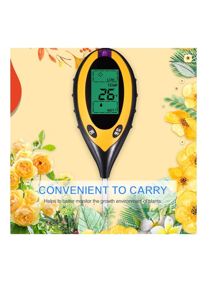 NIBEMINENT 4-in-1 Soil Moisture Test Meter Grey/Yellow 33.50*5.20*7.20cm - Image 4