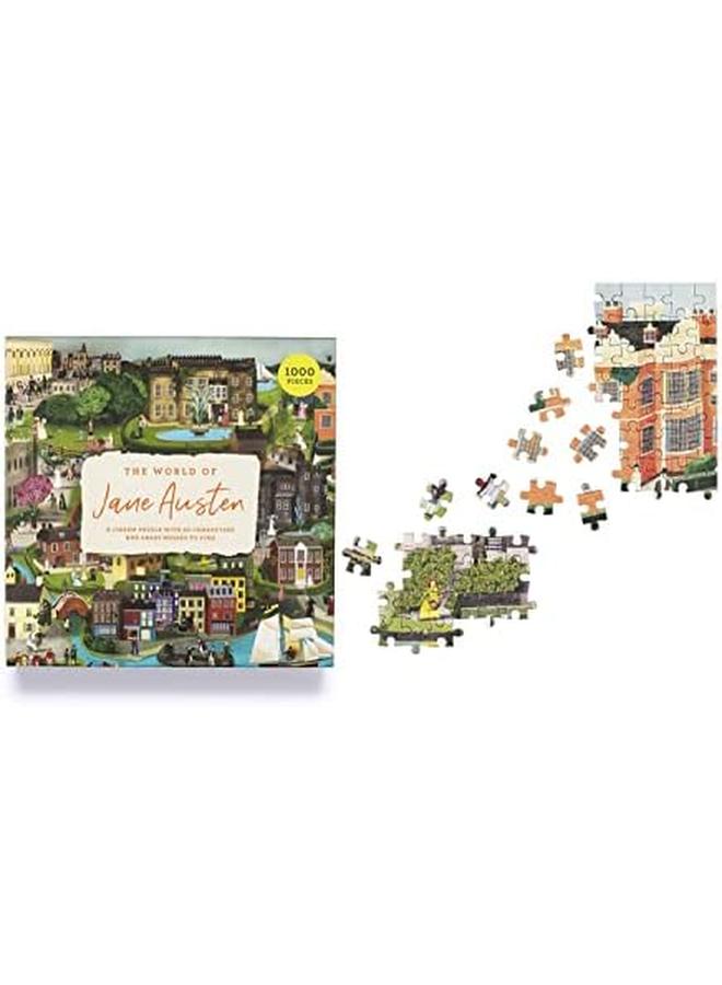 عالم جين أوستن 1000 قطعة أحجية الصور المقطوعة مع 60 شخصية ومنزل عظيم - Image 4