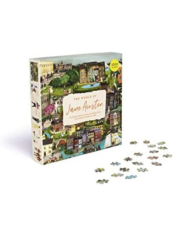 عالم جين أوستن 1000 قطعة أحجية الصور المقطوعة مع 60 شخصية ومنزل عظيم - Image 3