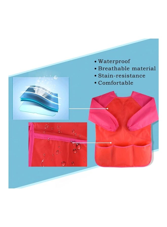 NIBEMINENT Kids Painting Apron Red/Pin - Image 2