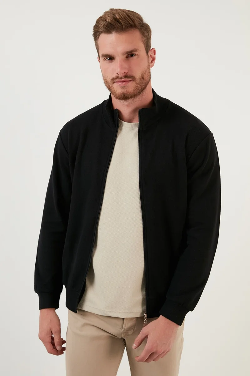 Buratti Cotton Zippered Pocket Turtleneck Cardigan Men's Cardigan 456210
