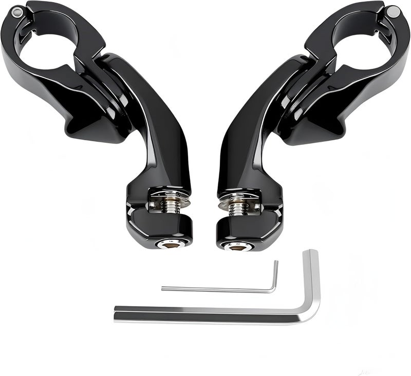 TCMI مجموعة تركيب دعامات الطريق القابلة للتعديل بزاوية قصيرة TCMI 1-1/4" 32mm لسيارات هارلي ديفيدسون - Image 1
