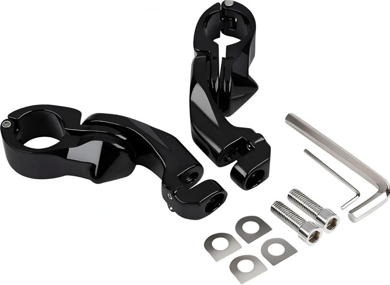 TCMI مجموعة تركيب دعامات الطريق القابلة للتعديل بزاوية قصيرة TCMI 1-1/4" 32mm لسيارات هارلي ديفيدسون - Image 3