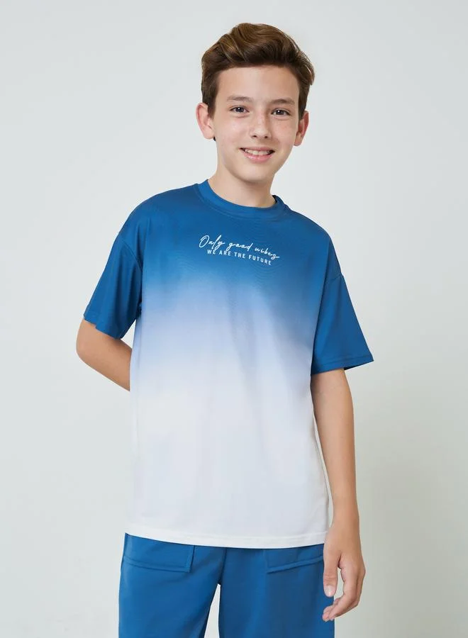 ستايلي Teens Ombre Look T-Shirt And Shorts Set
