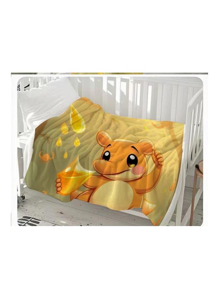 عام بطانية رقيقة من الفانيلا الكرتونية للأطفال أو الطلاب (دافئة ومريحة ومناسبة للنوم والألعاب) 100 سم * 150 سم - 58 - Image 3