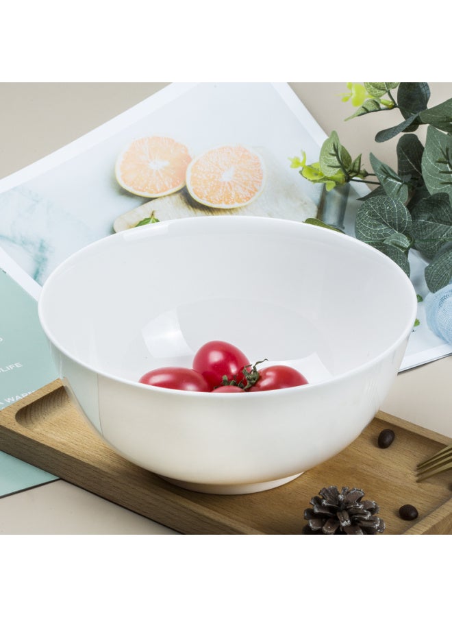 Sky Top Ceramic Soup Bowl Noodle Bowl Pure White Salad Bowl Bone China Household Hotel Tableware Set 7-inch Oat Bowl 2 Pieces - Image 2