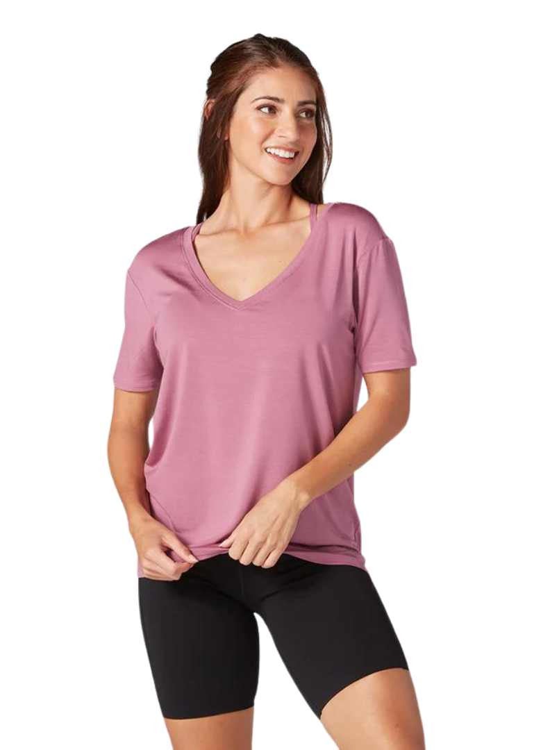 EVERYDAY V-NECK TEE BERRY