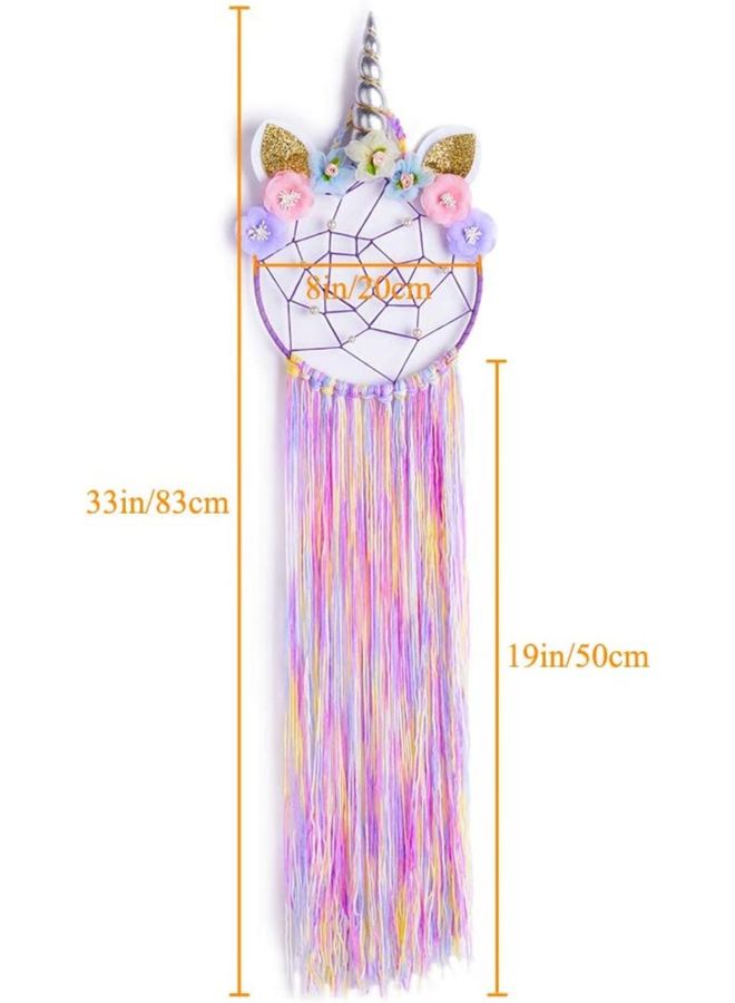 NIBEMINENT Handmade Lace Dream Catcher Feather Bead Hanging Decoration Multicolour - Image 5