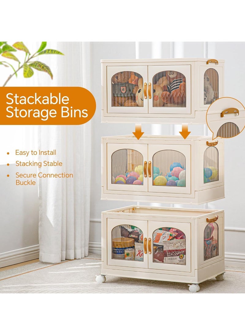 AUTOYSUR Kids Wardrobe, Baby Closet Storage Organizer, Children Clothes Cabinet Storage Rack, Toddler Dresser with Hanging Rod for Boys Girls Clothing, Nursery Armoire (5 Tier Storage)  - Image 4