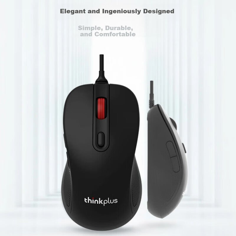 ThinkPlus Lenovo Wired Mouse Ergonomic Quiet Office Mouse Lenovo Think Red Dot 2025 New Model Laptop Desktop Mouse M10 Pro Wired Mouse - Image 1