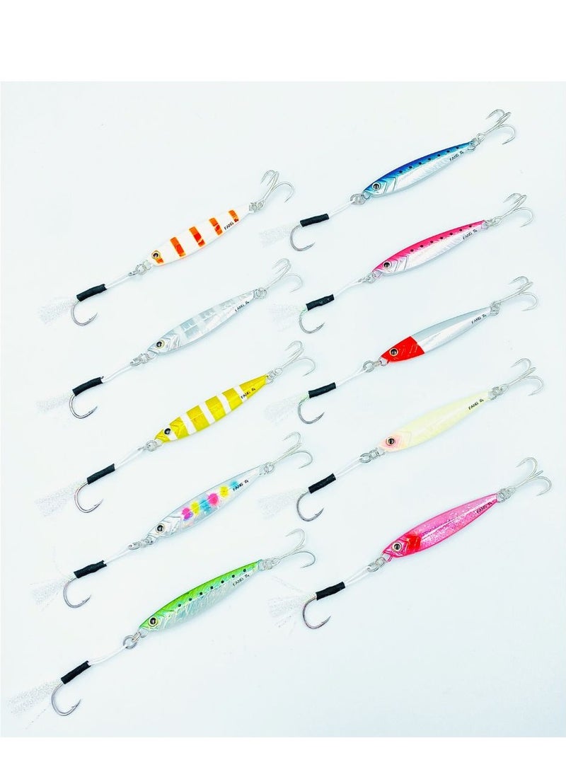 Oakura Full Luminous Jig 40g Weights, Extra Sharp BKK Hook, 10 Mesmerizing Colors - Lightweight Gear for Epic Fishing Adventures - Image 4