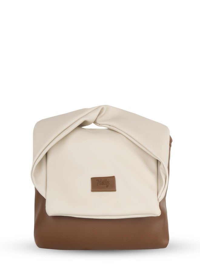 HELLY Women’s Sling Bag & Handbag | Premium Vegan Leather | Lightweight Crossbody Purse with Adjustable Strap | Multi-Compartment Stylish Everyday Bag (Cream) - Image 1