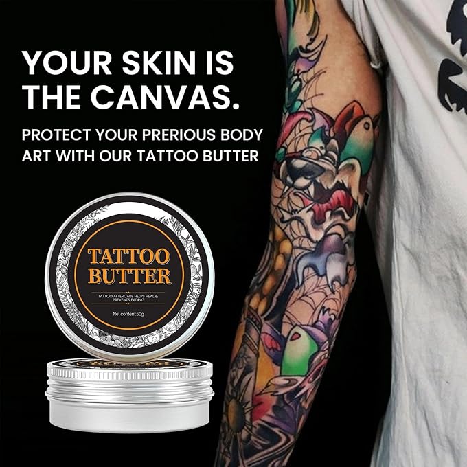 EliiSkinn Tattoo Aftercare Balm, Tattoo Aftercare Balm - Moisturizer & Brightener for Old & New Tattoos, Color Enhancing Cream without Petroleum - Image 2
