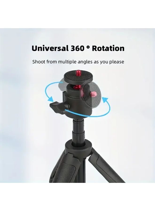 Black Extendable Mini Tripod Selfie Stick For Smartphones And Action Cameras - Image 2