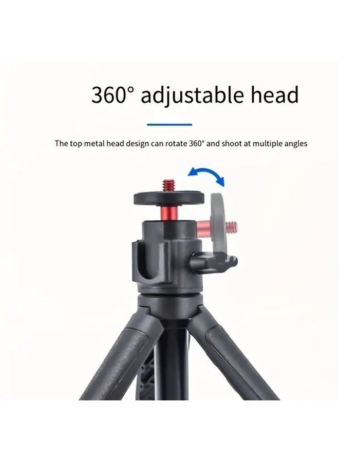 Black Extendable Mini Tripod Selfie Stick For Smartphones And Action Cameras - Image 5