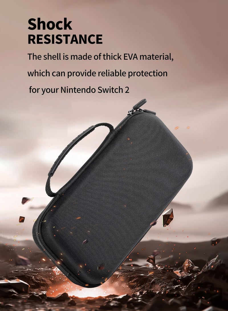 Pxnest Carrying Case for Nintendo Switch 2, Protective Hard Shell Portable Switch Travel Case, Durable Nylon, Large Capacity, Switch 2 Accessory - Image 5