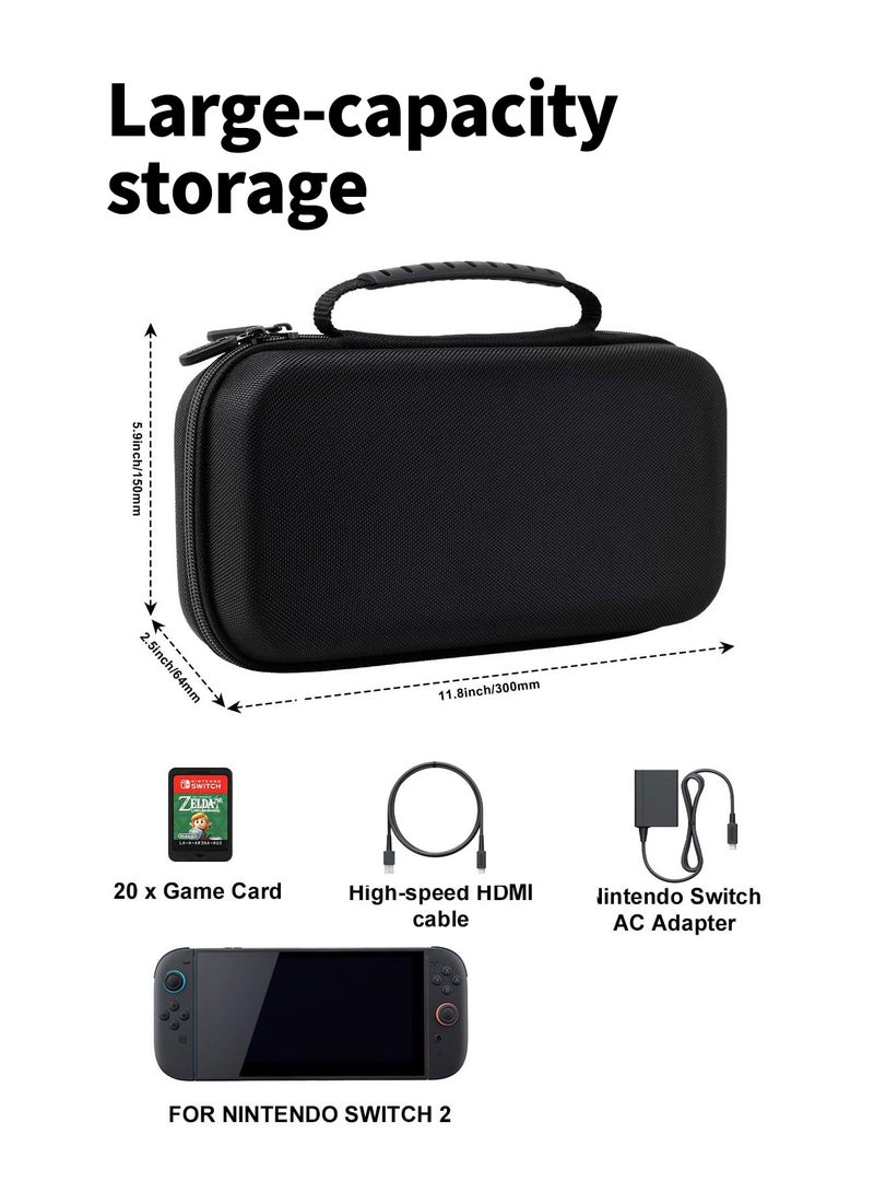 Pxnest Carrying Case for Nintendo Switch 2, Protective Hard Shell Portable Switch Travel Case, Durable Nylon, Large Capacity, Switch 2 Accessory - Image 2