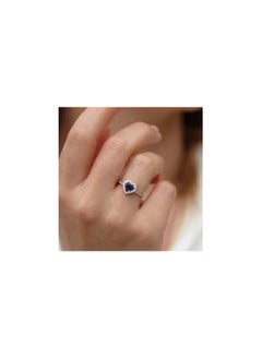 PANDORA "Unleash Your Inner Radiance: The Pandora Blue Heart Ring - A Dazzling Expression of Elegance and Serenity, Expertly Crafted to Add a Touch of Color and Charm to Any Ensemble, Perfect for Celebrating Life’s Special Moments and Connections."  - Image 2