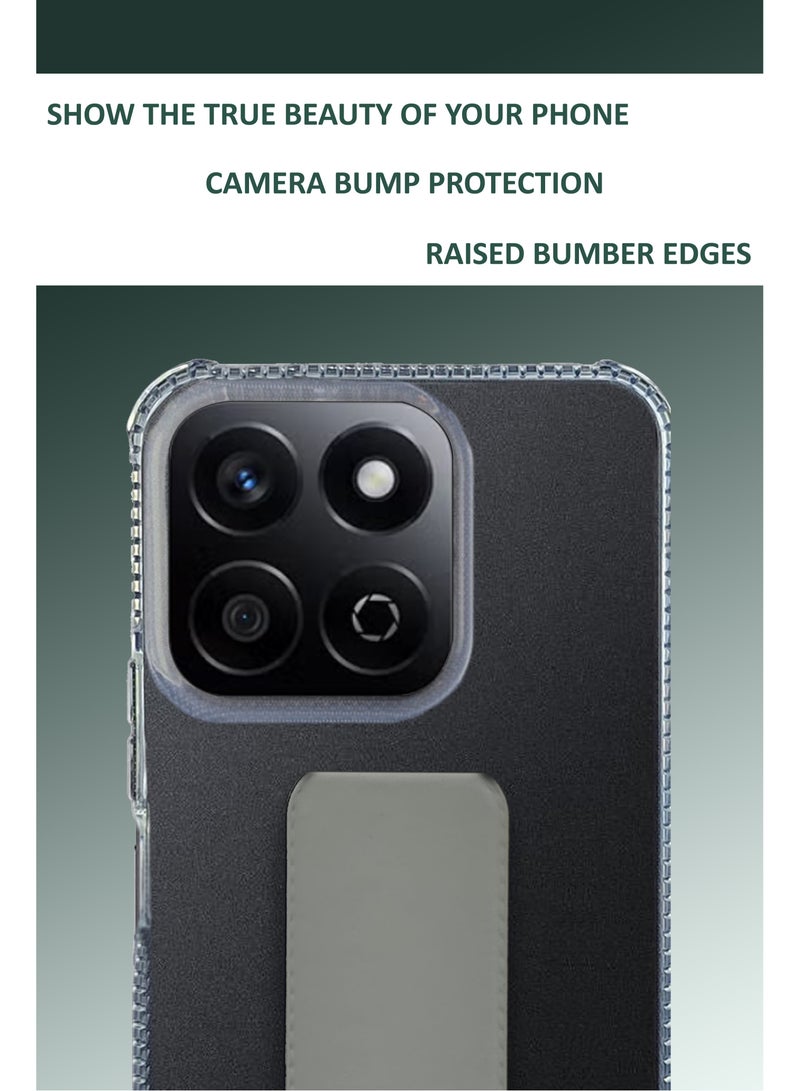 لحماية الشرف X7c -حالة سيليكون شفافة مقاومة للصدمات- مع حامل لليد و قاعدة -شفاف/رمادي - Image 4