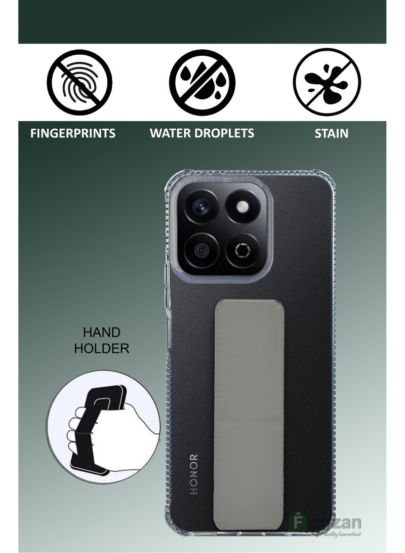 لحماية الشرف X7c -حالة سيليكون شفافة مقاومة للصدمات- مع حامل لليد و قاعدة -شفاف/رمادي - Image 2