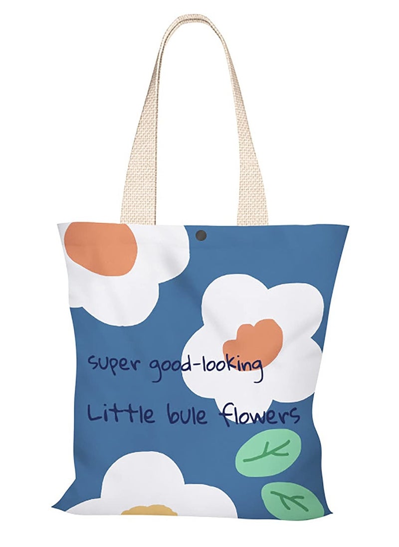 SYOSI - Plush Tote Bag, ELECDONCute Graphic Design Tote Bag Aesthetic Reusable Grocery Bag Trendy School Tote Book Lover Tote Gift Women - Image 1